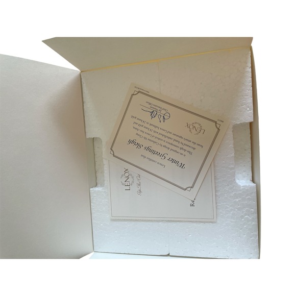 Vintage Lenox Winter Greetings Sleigh Holiday Centerpiece ~ Brand New In Box ~ - Picture 13 of 16